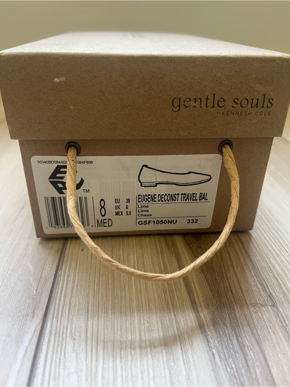 gentle souls by Kenneth Cole Eugene Lime Green Ballet Leather Flats Balletcore - Picture 3 of 9